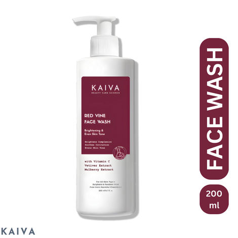 Buy KAIVA Red Vine Face Wash with Vitamin C & Mulberry Extract | For Women & Men - 200 ml-Purplle
