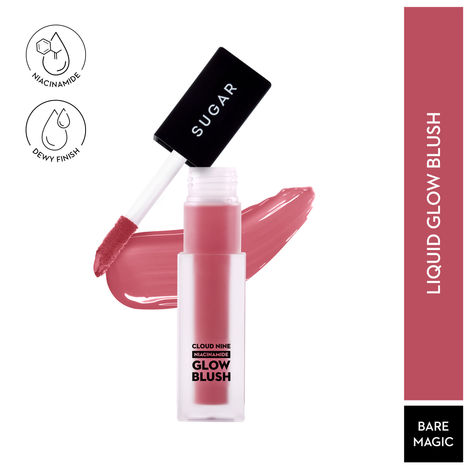Buy Sugar Cosmetics Cloud Nine Niacinamide Glow Blush 01 Bare Magic 7.6 ml-Purplle