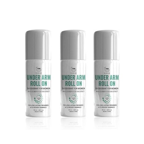 Buy TNW – The Natural Wash Set of 3 Underarm Roll-On Deodorant Unisex 50 ml*3-Purplle