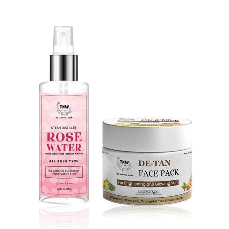 Buy TNW – The Natural Wash D-Tan Face Pack 50 gm & Rose Water 200 ml-Purplle