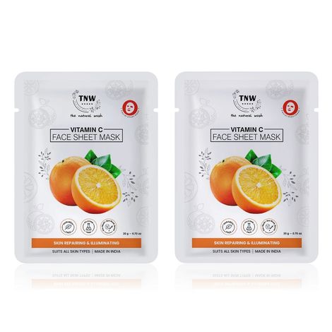 Buy TNW-The Natural Wash Set of 2 Vitamin C Face Sheet Mask 20 gm*2-Purplle