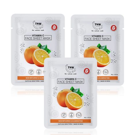 Buy TNW-The Natural Wash Set of 3 Vitamin C Face Sheet Mask 20 gm*3-Purplle