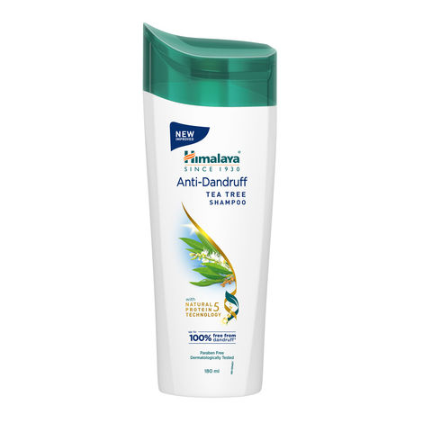 Buy Himalaya Anti-Dandruff Tea Tree Shampoo, Removes up to 100% Dandruff, Soothes Scalp & Nourishes Hair, with Tea Tree oil and Aloe Vera, for men and women, 180 ml-Purplle