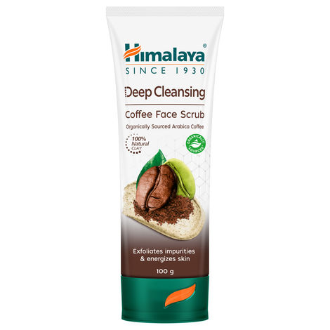 Buy Himalaya Deep Cleasing Coffee Face Scrub | Organically sourced Arabica Coffee | 100% Natural Exfoliants | Exfoliates blackheads & impurities | Paraben free | 100 gm-Purplle