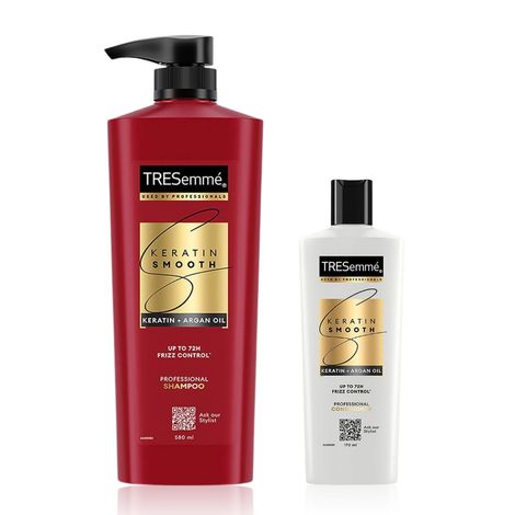 Buy TRESemme Keratin Smooth Shampoo (580 ml) + Keratin Smooth Conditioner (190 ml)-Purplle