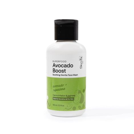 Buy Skin Fx Superfood Avocado Boost Soothing Gentle Face Wash for Dry Skin to Combination Skin, Mild Face Wash Cream Cleanser, Face Wash for Men & Women, 100 ml-Purplle