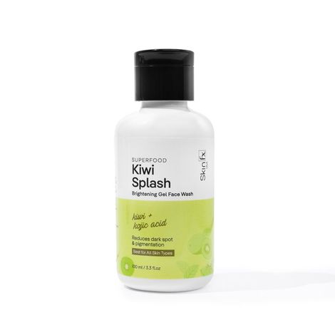 Buy Skin Fx Superfood Kiwi Splash Brightening Gel Face Wash For Normal to Combination Skin, De tan Face Wash for Men & Women, 100 ml-Purplle
