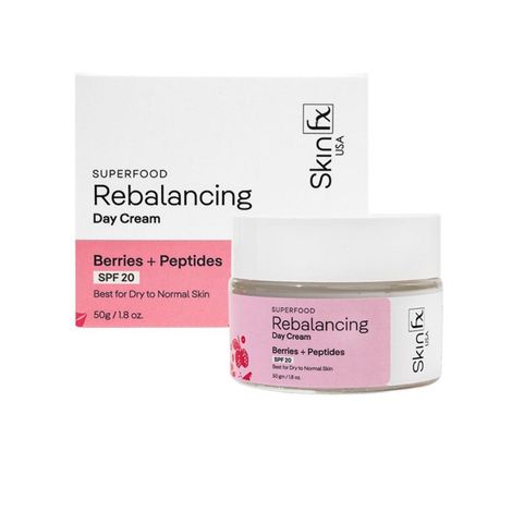 Buy Skin Fx Superfood Rebalancing Day cream, Normal to Dry Skin Moisturiser, Best Moisturiser for Sensitive Skin, 50 gm-Purplle
