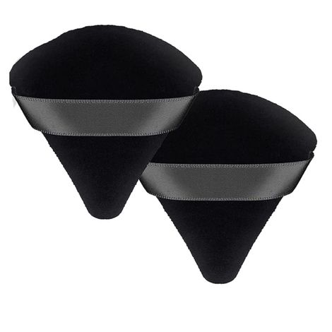 Buy Bronson Professional Pizza puff triangle makeup beauty blender sponge powder puff (2 pc: mix color)-Purplle