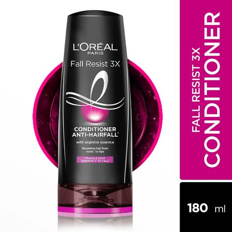 Buy L'Oreal Paris Anti-Hair Fall Conditioner, Reinforcing & Nourishing for Hair Growth, For Thinning & Hair Loss, With Arginine Essence and Salicylic Acid, Fall Resist 3X, 180 ml-Purplle