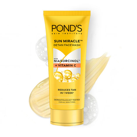 Buy Ponds DeTan Facewash |With Niasorcinol & Vitamin C |Reduces Tan in 7 Days |For All Skin Types |100 gm-Purplle