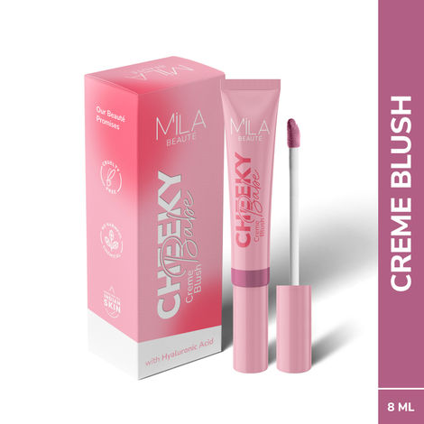 Buy Mila Beaute Cheeky Babe Cream Blush I With a Hyaluronic Acid I Dewy & Radiant Matt Finish I Comes With a Wand - Lover Pink, 8 ml-Purplle