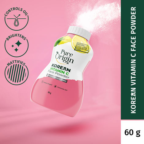 Buy Pure Origin Korean Vitamin C Bright Boosting Face Powder | Flawless Matte Finish | Get Oil-Free, Even-Toned Skin Instantly|Natural Glow without Makeup| For all skin types | 60 gm-Purplle