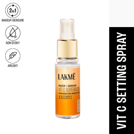 Buy Lakme Makeup+Skincare VitC Superglow Skin Perfecting Makeup Fixer 60 ml-Purplle