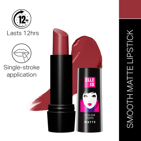 Buy Elle18 Color Pop Matte Lip Color, Code Red, (4.3 gm)-Purplle