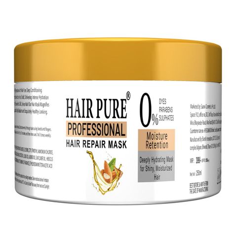 Buy Hair Pure Hair Repair Mask for Dry, Frizzy Hair Mask 250 ml-Purplle
