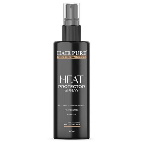 Buy Hair Pure Heat Protector Spray Heat Protection Up to 230oC, Controls Frizz 100 ml-Purplle