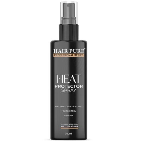 Buy Hair Pure Heat Protector Spray Heat Protection Up to 230oC, Controls Frizz 200 ml-Purplle