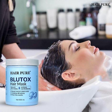 Buy Hair Pure Blutox Hair Mask for Reduces Split Ends & Intense Nutri-Repair Treatment 900 ml-Purplle