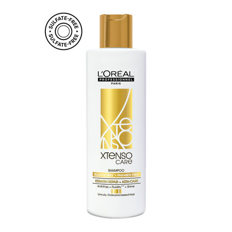 Buy L'Oreal Professionnel Xtenso Care Sulfate-free Shampoo|For all hair types|Gently cleanses, controls frizz and adds shine|With Keratin Repair (250 ml)-Purplle