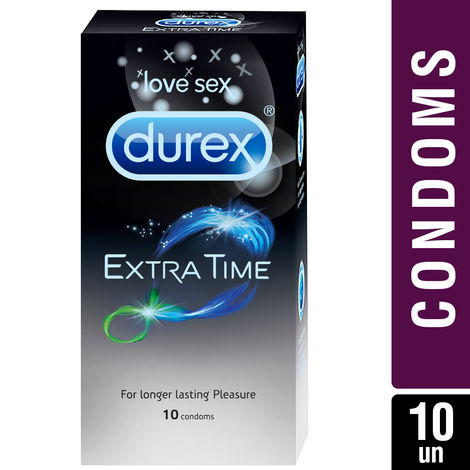Buy Durex Condoms, Extra Time- 10 S-Purplle