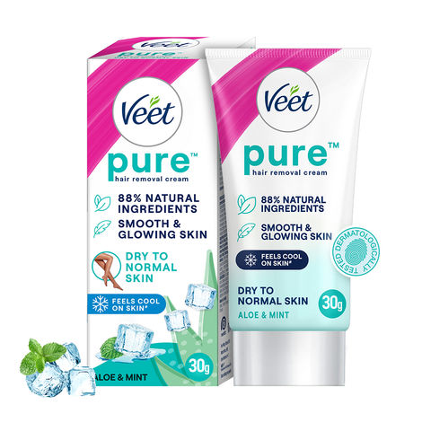 Buy Veet Pure Hair Removal Cream for Women | No Ammonia Smell | For Dry Skin 30 gm-Purplle