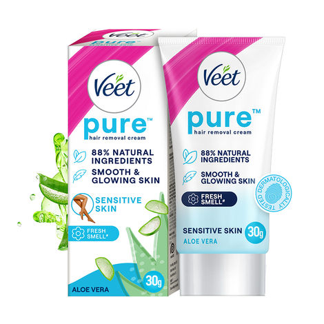 Buy Veet Pure Hair Removal Cream for Women | No Ammonia Smell | For Sensitive Skin 30 gm-Purplle