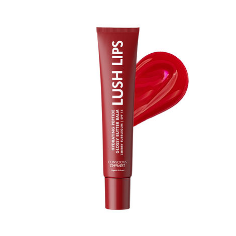 Buy Conscious Chemist Multi Peptide & Shea Butter Infused Lip balm With SPF 15 Lip balm - Cherry Bubblegum (15 gm)-Purplle