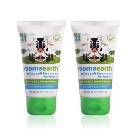 Buy Mamaearth Milky Soft Face Cream With Milk Protein & Murumuru Butter for Babies 60 ml - Pack of 2-Purplle