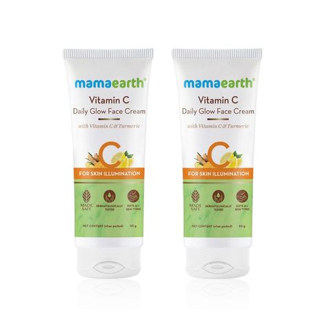 Buy Mamaearth Vitamin C Daily Glow Face Cream With Vitamin C & Turmeric for Skin Illumination - 80 gm - Pack of 2-Purplle