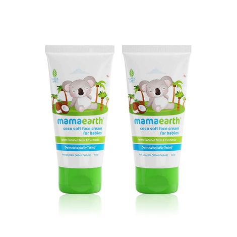 Buy Mamaearth Coco Soft Face Cream With Coconut Milk & Turmeric For Babies - 60 gm - Pack of 2-Purplle