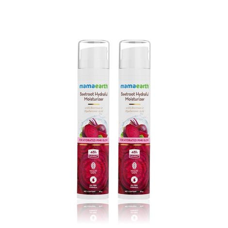 Buy Mamaearth Beetroot Hydraful Moisturizer With Beetroot & Hyaluronic Acid For Hydrated Pink Glow - 50 ml - Pack of 2-Purplle