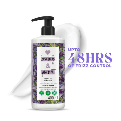 Buy Love Beauty Planet Argan Oil and Lavender Paraben Free Smooth and Serene Conditioner,400 ml-Purplle
