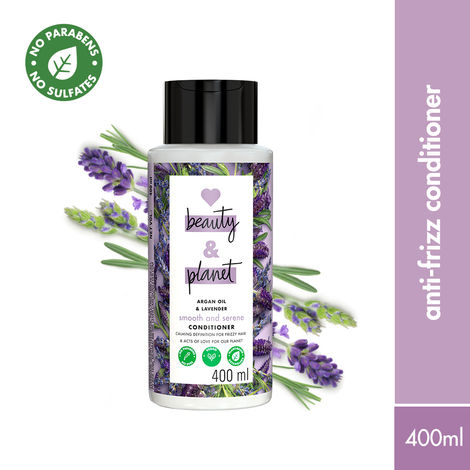 Buy Love Beauty Planet Argan Oil and Lavender Paraben Free Smooth and Serene Conditioner,400 ml-Purplle
