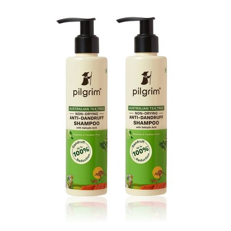 Buy Pilgrim Australian Tea Tree Anti-Dandruff Shampoo (Pack of 2)-Purplle