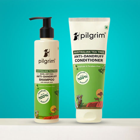 Buy Pilgrim Australian Tea Tree Anti-Dandruff Shampoo and Conditioner - Combo of 2-Purplle