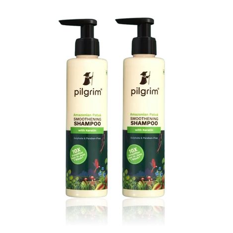 Buy Pilgrim Advanced Patua & Keratin Smoothening Shampoo for Dry & Frizzy Hair - Pack of 2-Purplle