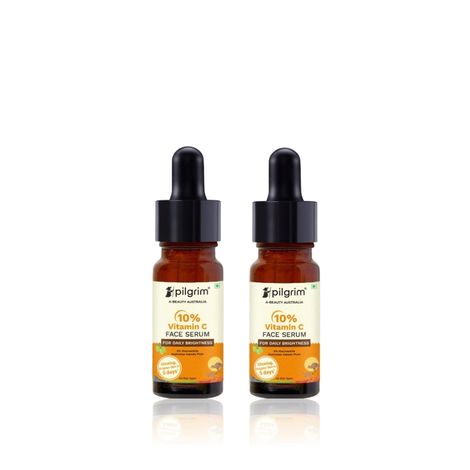 Buy Pilgrim 10% Vitamin C Face Serum For Daily Brightness- 10 ml (Pack of 2)-Purplle