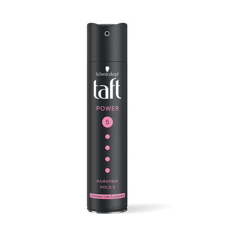 Buy Schwarzkopf TAFT Power Hold 5 Hair Spray for Heat Protection, Gives Cashmere like Softness - 250 ml-Purplle