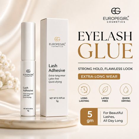 Buy Europegirl Cosmetics Eyelash Glue 5 gm-Purplle