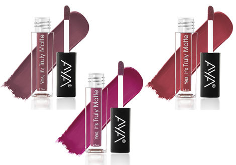 Buy AYA Yes It's Truly Matte Liquid Lipstick (Pack of 3), 04 Castle, 2.5 ml + 05 Forbidden Fueshia, 2.5 ml + 06 Cherry Bomb, 2.5 ml | Long Lasting | Waterproof | Kiss Proof |-Purplle