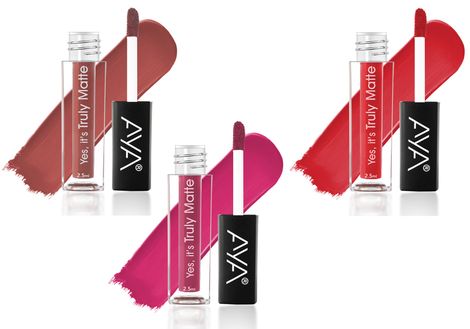 Buy AYA Yes It's Truly Matte Liquid Lipstick (Pack of 3), 10 Nut Meg, 2.5 ml + 11 Strawberry Shortcake, 2.5 ml + 12 Fly Girl, 2.5 ml | Long Lasting | Waterproof | Kiss Proof |-Purplle