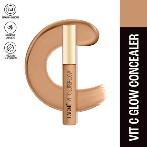 Buy Lakme Makeup+Skincare Vit C Superglow Concealer 24 Beige 5.4 ml-Purplle