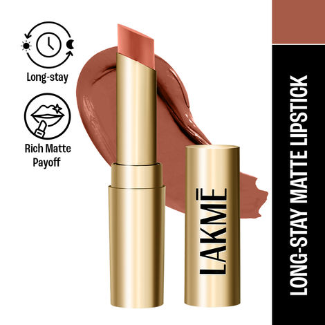 Buy Lakme Unreal 3D Slim Bullet, Matte Finish, British Brown, 3.6 gm-Purplle