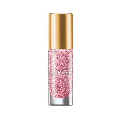 Buy Lakme Glitterati Collection Nail Paint Blushing Pink 6 ml-Purplle