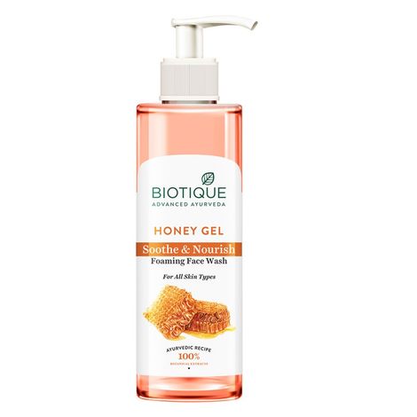 Buy Biotique Honey Gel Soothe & Nourish Foaming Face Wash (200 ml)-Purplle