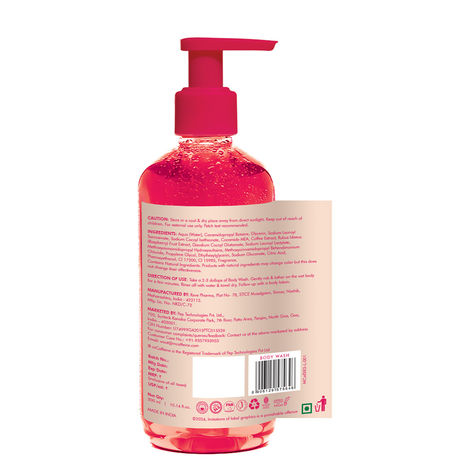 Buy mCaffeine Brightening Raspberry Rush Body Wash with Fruity Raspberry Fragrance | Brighter, Glowing Skin | Fragrance Shower Gel - 300 ml-Purplle