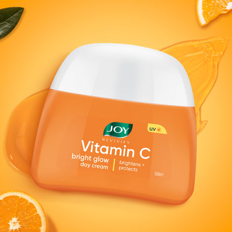 Buy Joy Vitamin C Skin Brightening Face Cream (50 ml) for Brighter Skin in 4 Days | Boosts Glow, Fades Dark Spots, Fights Ageing & Protects from Sun Damage | Oil Free Face Moisturizer-Purplle