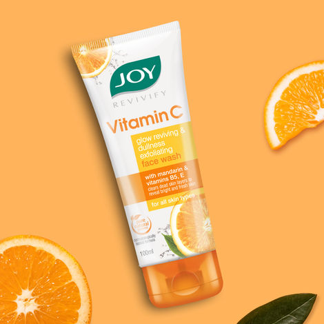 Buy Joy Vitamin C Glow Reviving Gel Face Wash (100 ml) | Gel Based Cleanser Enriched with Vitamin C & E and Panthenol | Suitable for All Skin Types-Purplle