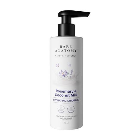 Buy BARE Anatomy NatureXScience ROSEMARY & COCONUT MILK HYDRATING SHAMPOO 200 ml-Purplle
